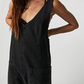 Damen Lässige V-Ausschnitt Lange Denim-Overalls