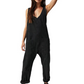 Damen Lässige V-Ausschnitt Lange Denim-Overalls
