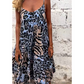 50 % Rabatt!🌟Leopardenmuster Spaghetti-Maxikleid