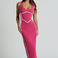 💕Damen ärmelloses Bodycon Kleid mit Rückenschlitz