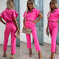 Modischer Einfarbiger Jumpsuit mit Taschen