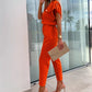 Modischer Einfarbiger Jumpsuit mit Taschen
