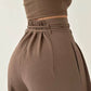 Einfarbige Hose mit hoher Taille und geradem Bein für Damen(⭐50 % Rabatt!)