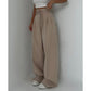 Einfarbige Hose mit hoher Taille und geradem Bein für Damen(⭐50 % Rabatt!)