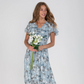 🌺Sommer Heißer Verkauf 50% Rabatt🍃Kurzärmeliges langes Kleid mit Blumendruck👗