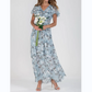 🌺Sommer Heißer Verkauf 50% Rabatt🍃Kurzärmeliges langes Kleid mit Blumendruck👗