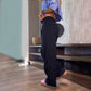 High-Waisted Loose Fit Wide Leg Anzughose