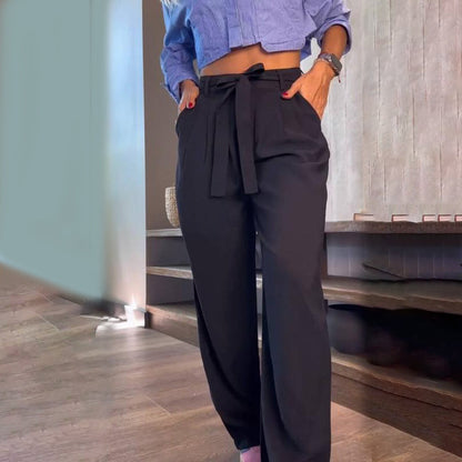 High-Waisted Loose Fit Wide Leg Anzughose