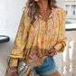 🌷Frühling Vorverkauf 49% Rabatt🍃Damenmode bedrucktes Langarmshirt mit V-Ausschnitt