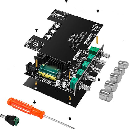 🔊🎵Bluetooth-kompatibles 2.1-Kanal-Audio-Leistungsverstärkermodul📡 Drahtlose Verbindung, kraftvoller Klang, ideal für Musikliebhaber!