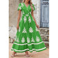 Dames Casual V-Hals Boho Maxi Jurk
