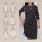 50 % Rabatt!🌟Women's Polka Dot Ausschnitt Ärmel Knielanges Kleid💞💞Trendige neue Produkte
