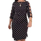 50 % Rabatt!🌟Women's Polka Dot Ausschnitt Ärmel Knielanges Kleid💞💞Trendige neue Produkte
