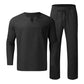 🍃 2-teiliges Herren-Set aus Oberteil und Hose mit V-Ausschnitt
