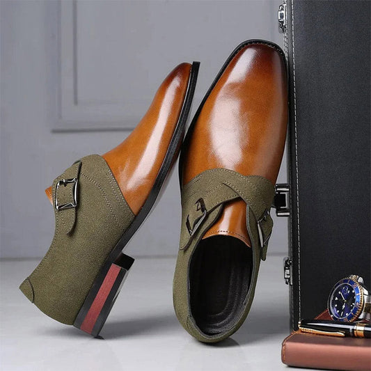 🔥50% Rabatt! Trendige Herren-Lederschuhe 👞 im Farbblock-Design –top aussehen!