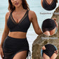 Schwimmrock Hochtaillierte Bikini Sets Bauchfreie Badeanzüge