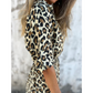 Maxikleid mit V-Ausschnitt und Leopardenmuster👗