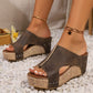 🔥50 % Rabatt für begrenzte Zeit🔥Damen-Sandalen mit Keilabsatz und Nietenverzierung☀️Lieferung innerhalb von 5 Werktagen👜