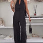 Damen ärmelloser Jumpsuit mit weitem Bein