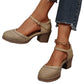 Retro-Mesh-Sandalen für Damen