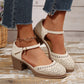 Retro-Mesh-Sandalen für Damen