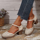 Retro-Mesh-Sandalen für Damen