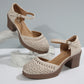 Retro-Mesh-Sandalen für Damen