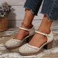 Retro-Mesh-Sandalen für Damen