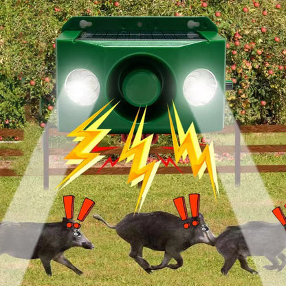 🔥Bleiben Sie im Freien sicher✅Solarbetriebene Tierabwehr-Warnlichter mit lautem Alarm