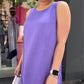 💜Lila ärmelloses Maxikleid mit lockerer Passform für Damen