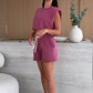 Summer Sale-50% off🔥Women's Fashion Solid Colour Ärmelloses Top und Shorts Zweiteiliges Set