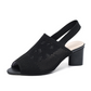 Damen Mode Atmungsaktive Hollow Out Chunky Heel Sandalen