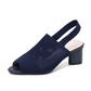 Damen Mode Atmungsaktive Hollow Out Chunky Heel Sandalen