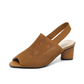 Damen Mode Atmungsaktive Hollow Out Chunky Heel Sandalen