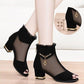 Mesh High Heel Fischmaul Sandalen