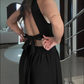 Sexy, taillierte, rückenfreie Neckholder-Kleider für Damen mit gekreuzten Trägern