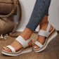 Plateau-Keilabsatz-Sandalen für Frauen