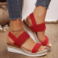 Plateau-Keilabsatz-Sandalen für Frauen