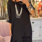 Damen zweiteiliges Set: asymmetrisches Oberteil und Hose