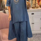 Damen zweiteiliges Set: asymmetrisches Oberteil und Hose