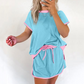 🌈Modisches zweiteiliges Kurzarmoberteil und Shorts für Damen🌸