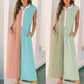 🌈Lässiger Damen-Overall mit weitem Bein und Colorblock-Muster🌸