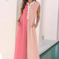 🌈Lässiger Damen-Overall mit weitem Bein und Colorblock-Muster🌸