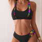 Sexy bedruckter zweiteiliger Badeanzug für Damen