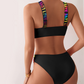 Sexy bedruckter zweiteiliger Badeanzug für Damen