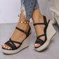 👡Offene Keilsandalen für Damen mit Schnallenriemen👡