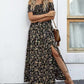 Elegantes, schulterfreies Kleid mit Blumenmuster für Damen