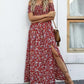 Elegantes, schulterfreies Kleid mit Blumenmuster für Damen