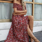 Elegantes, schulterfreies Kleid mit Blumenmuster für Damen