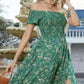 Elegantes, schulterfreies Kleid mit Blumenmuster für Damen